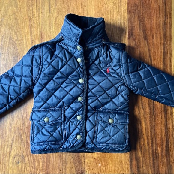 BRAND NEW Ralph Lauren 2T Baby Boy Corduroy-Trim Barn Jacket With Removable Hood - Picture 3 of 11